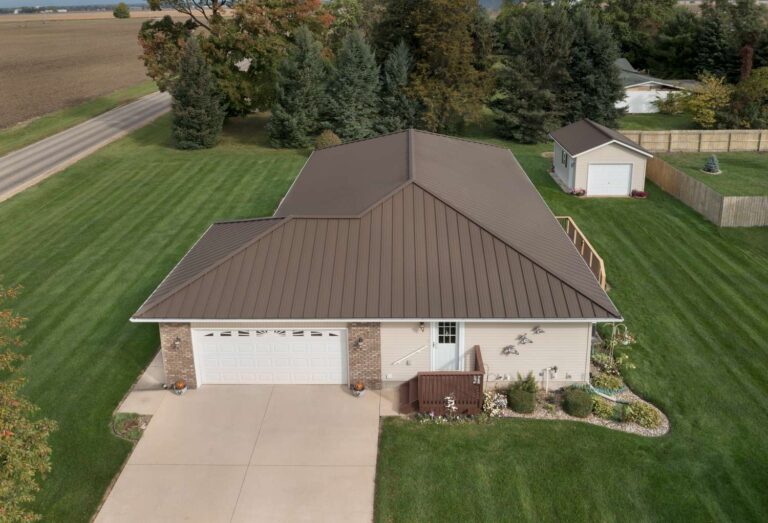 Brown standing seam roof