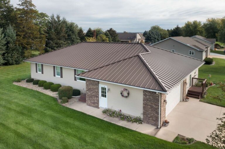 Brown standing seam roof