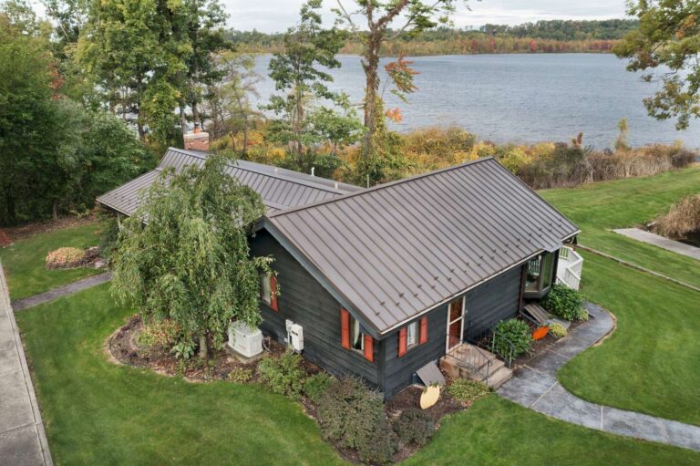 Lake home standing seam