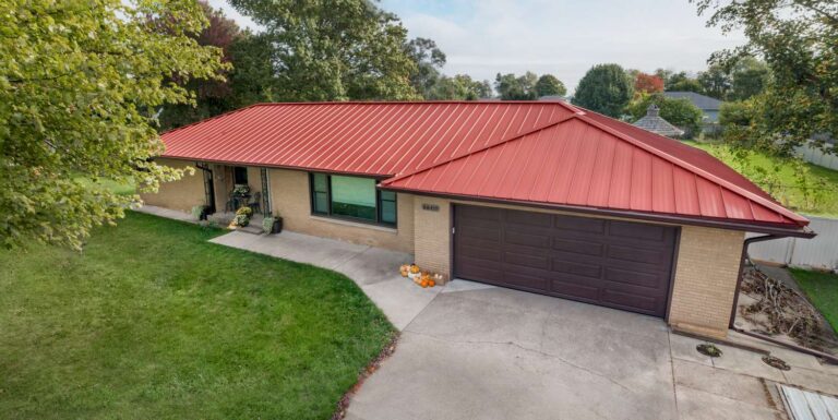 Standing seam red roof